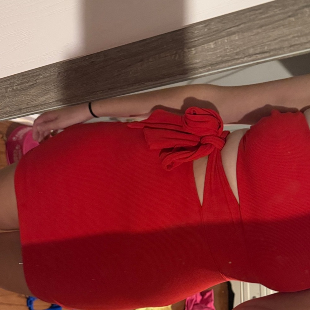ILLA ILLA Red One Shoulder Dress